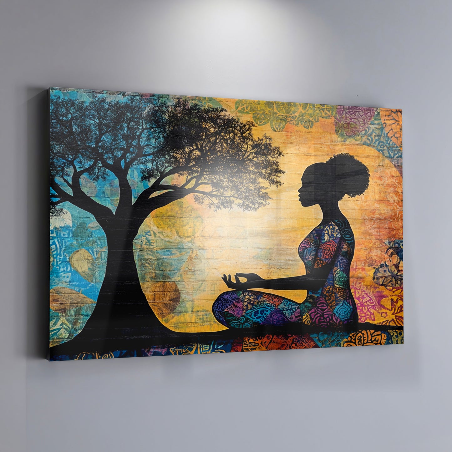 Black Woman Tree of Life African American wall art view 19