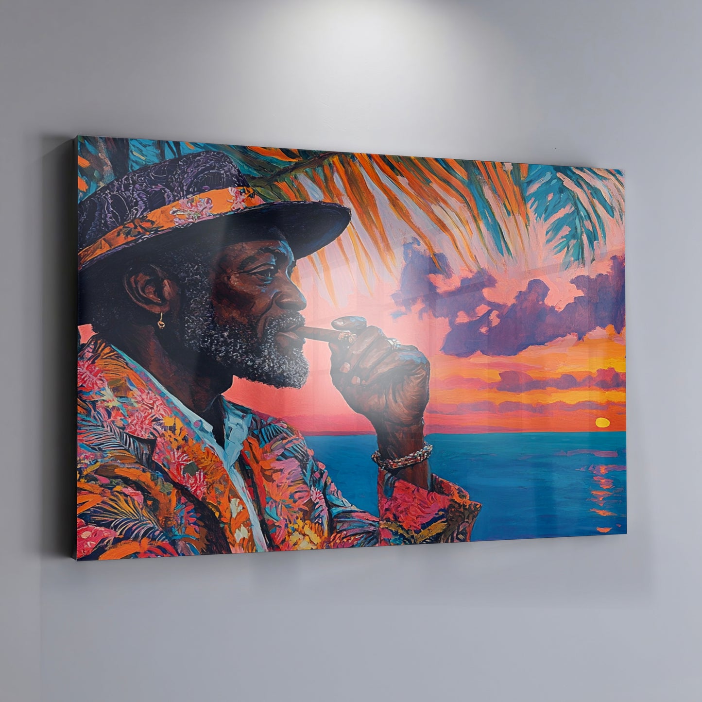 Black Man Sunset Portrait African American wall art view 19