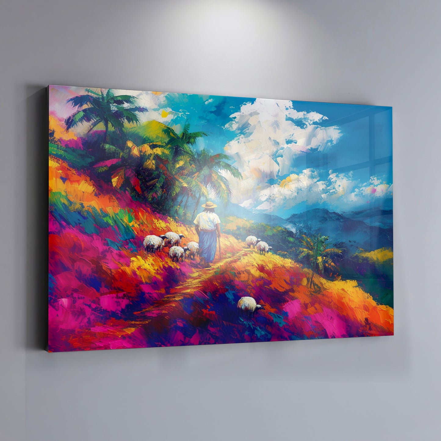 Colorful Mountain Pasture Black African American canvas print view 19