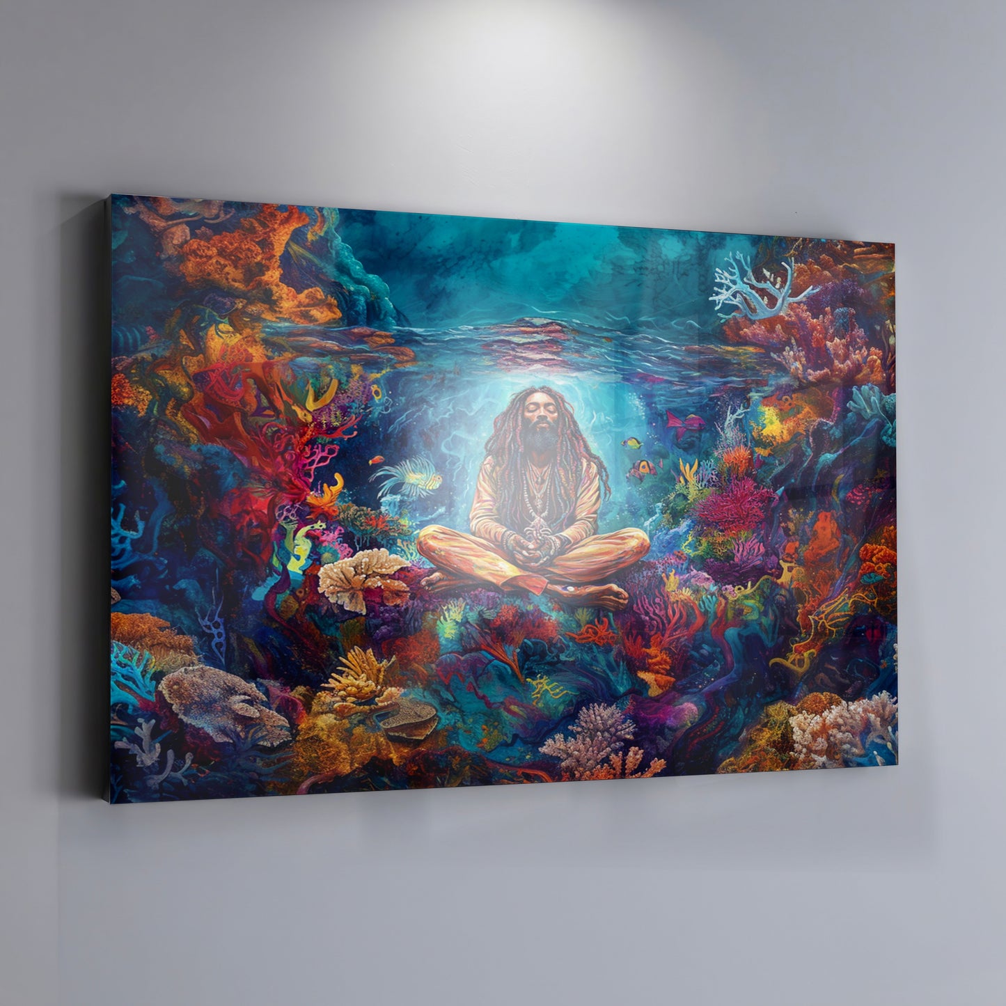 Black Woman Meditation Ocean African American wall art view 19