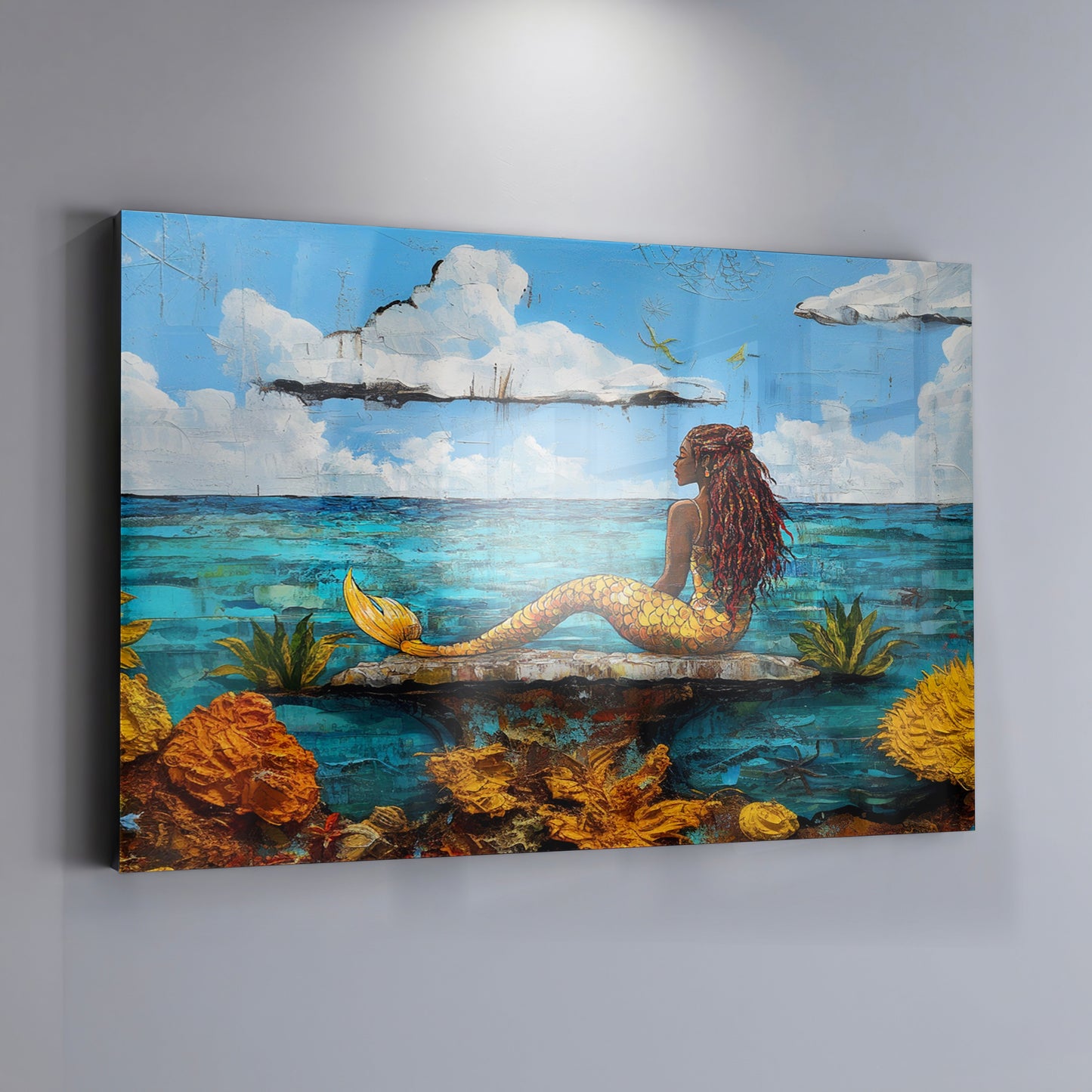 Black Mermaid Beach Caribbean wall art view 19