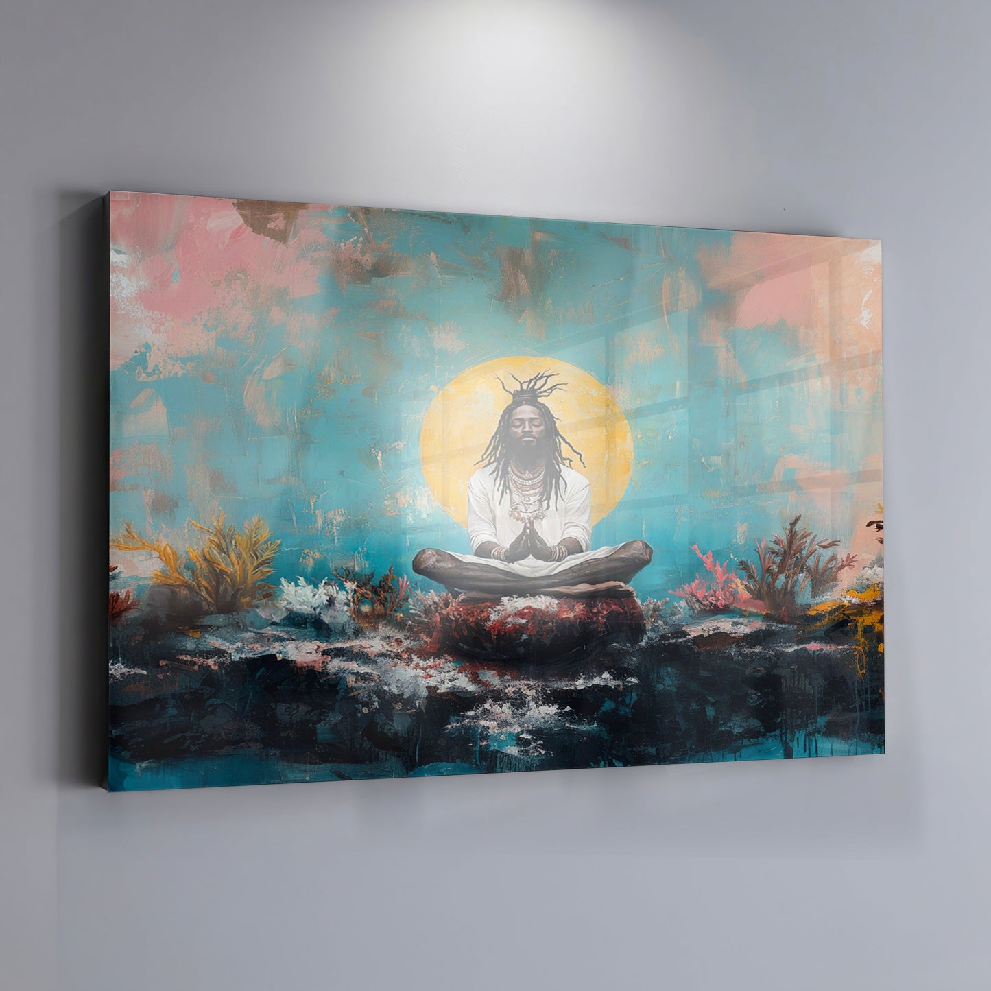 Black Woman Water Meditation African American wall art view 19