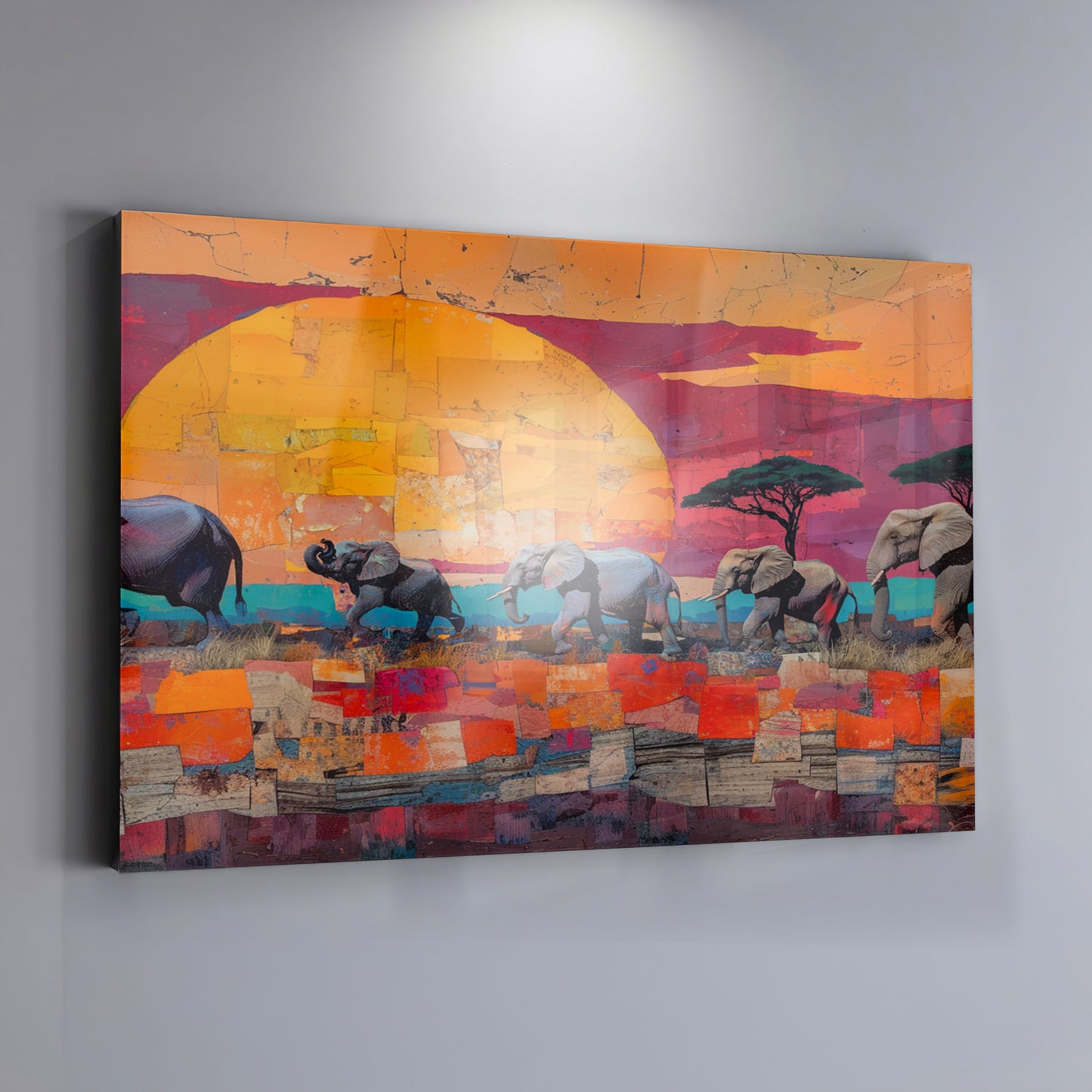 Elephant Parade Sunset Black African American canvas print view 19