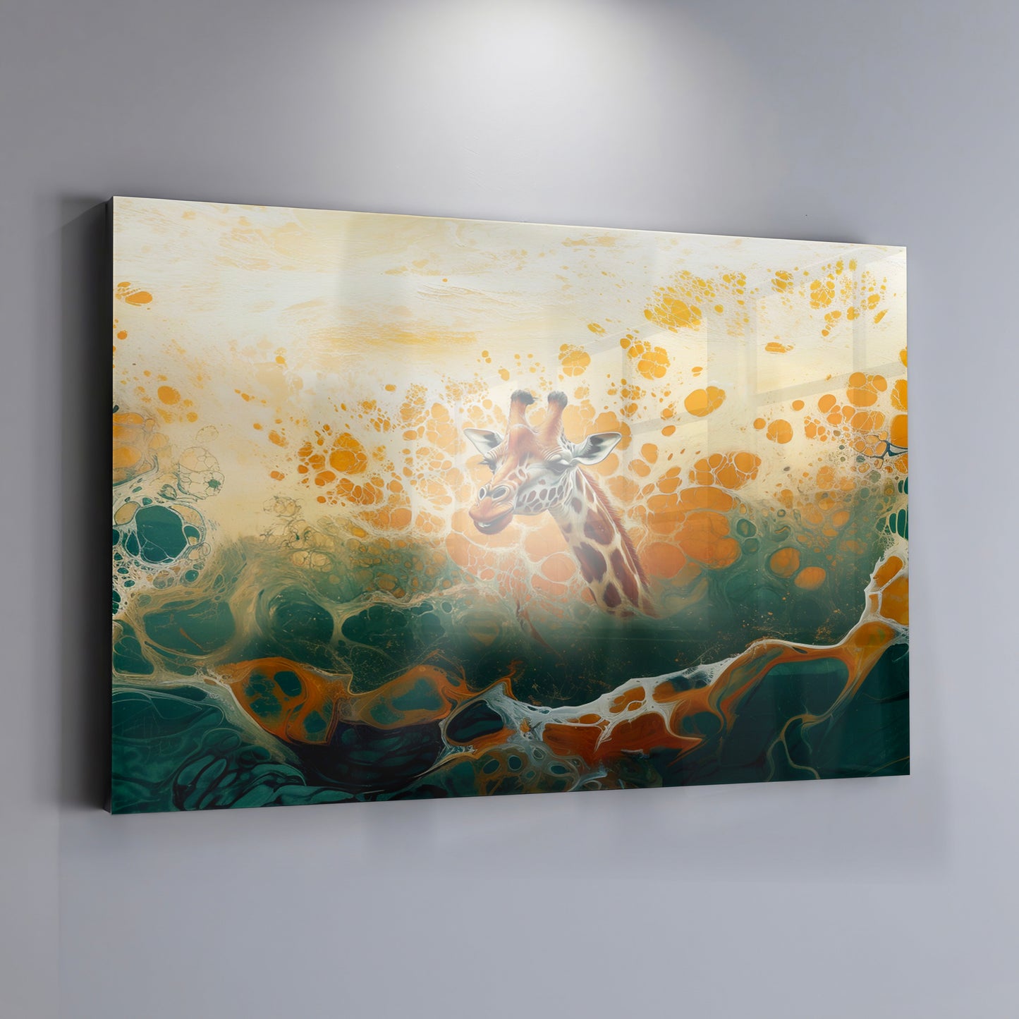 Abstract Giraffe Gold African American abstract art view 19