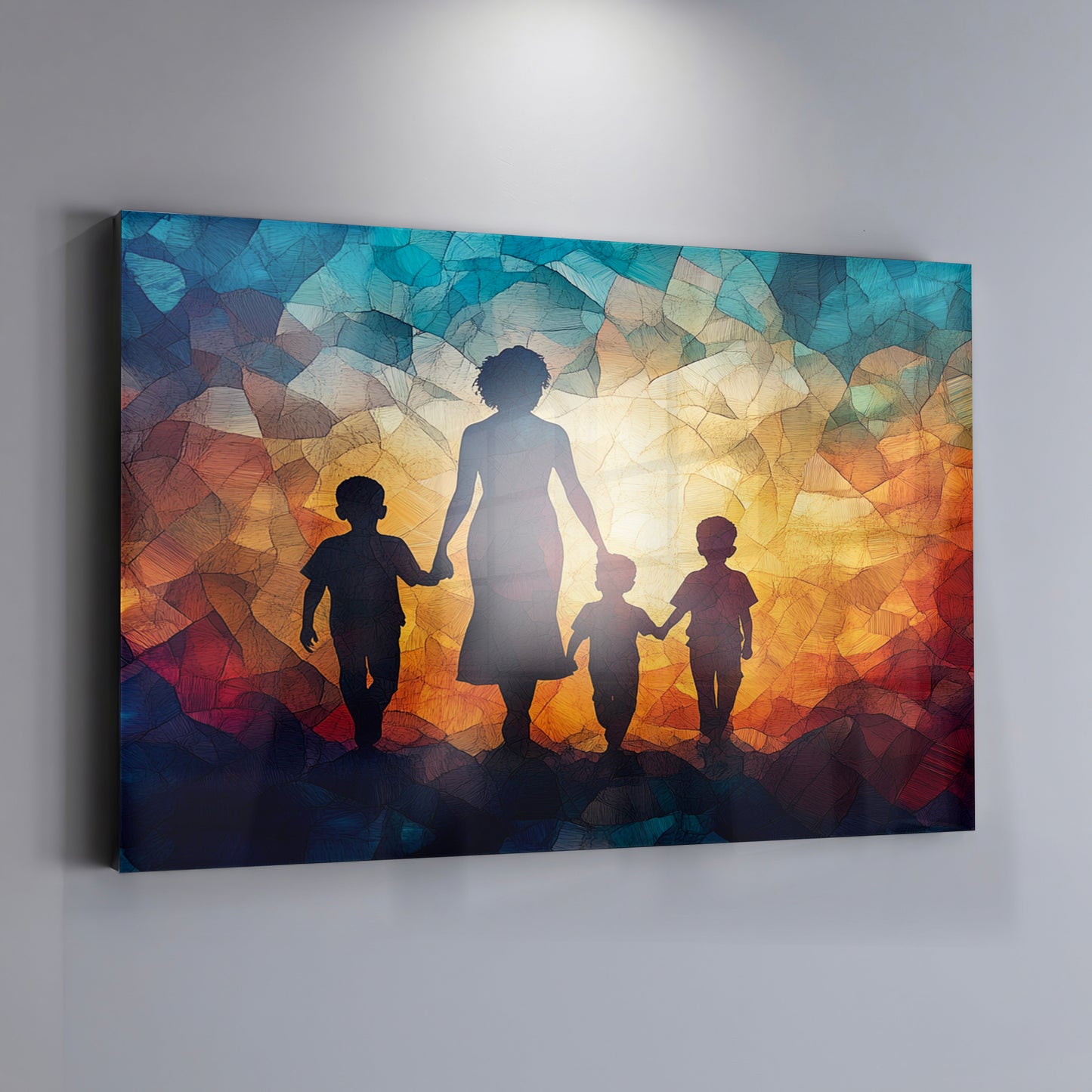 Black Family Stained Glass Black family wall art view 19