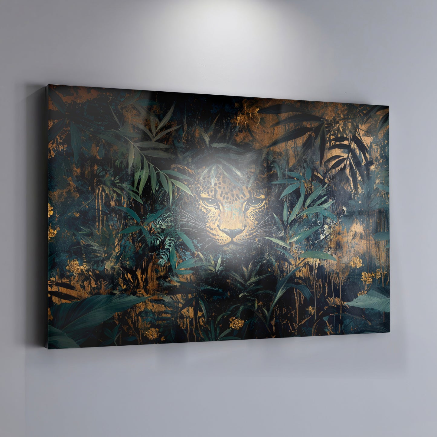 Leopard Jungle African American canvas print view 19