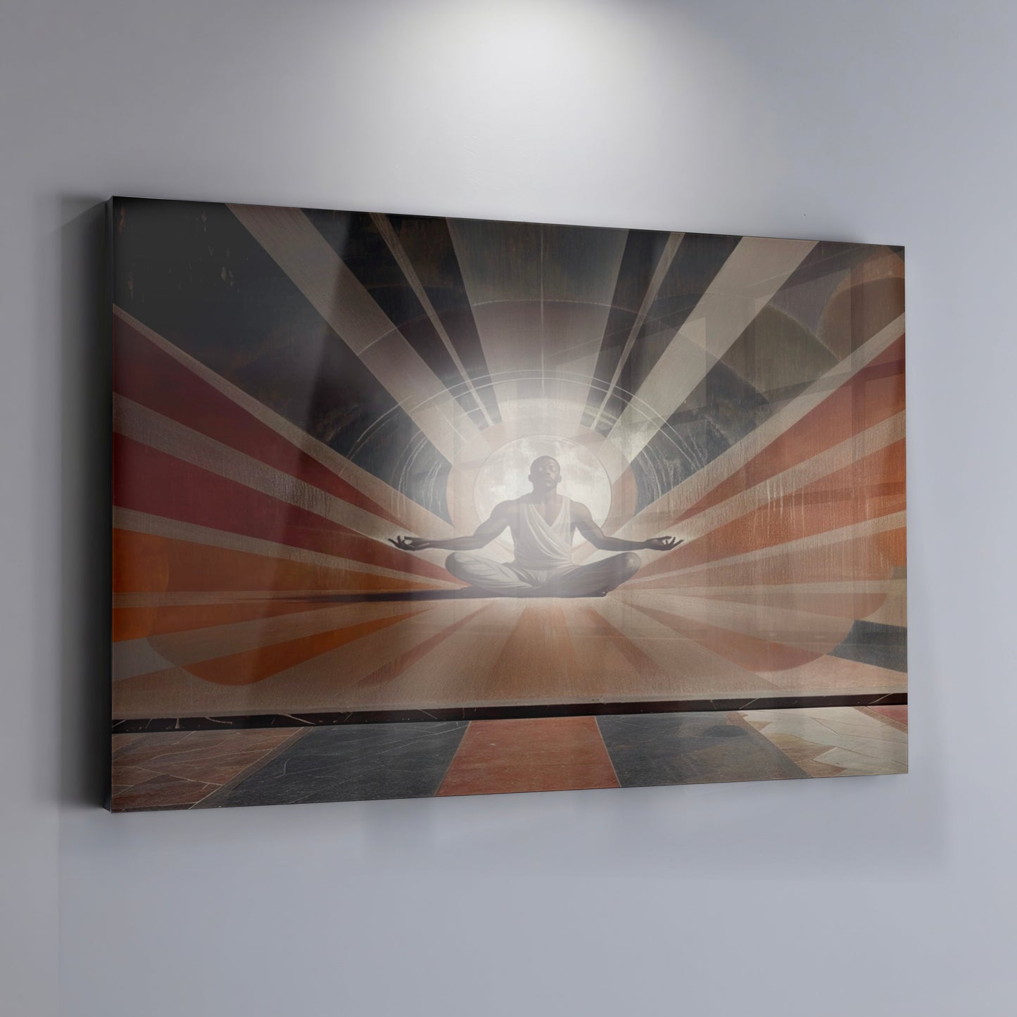 Black Woman Meditation Sun Rays African American wall art view 19
