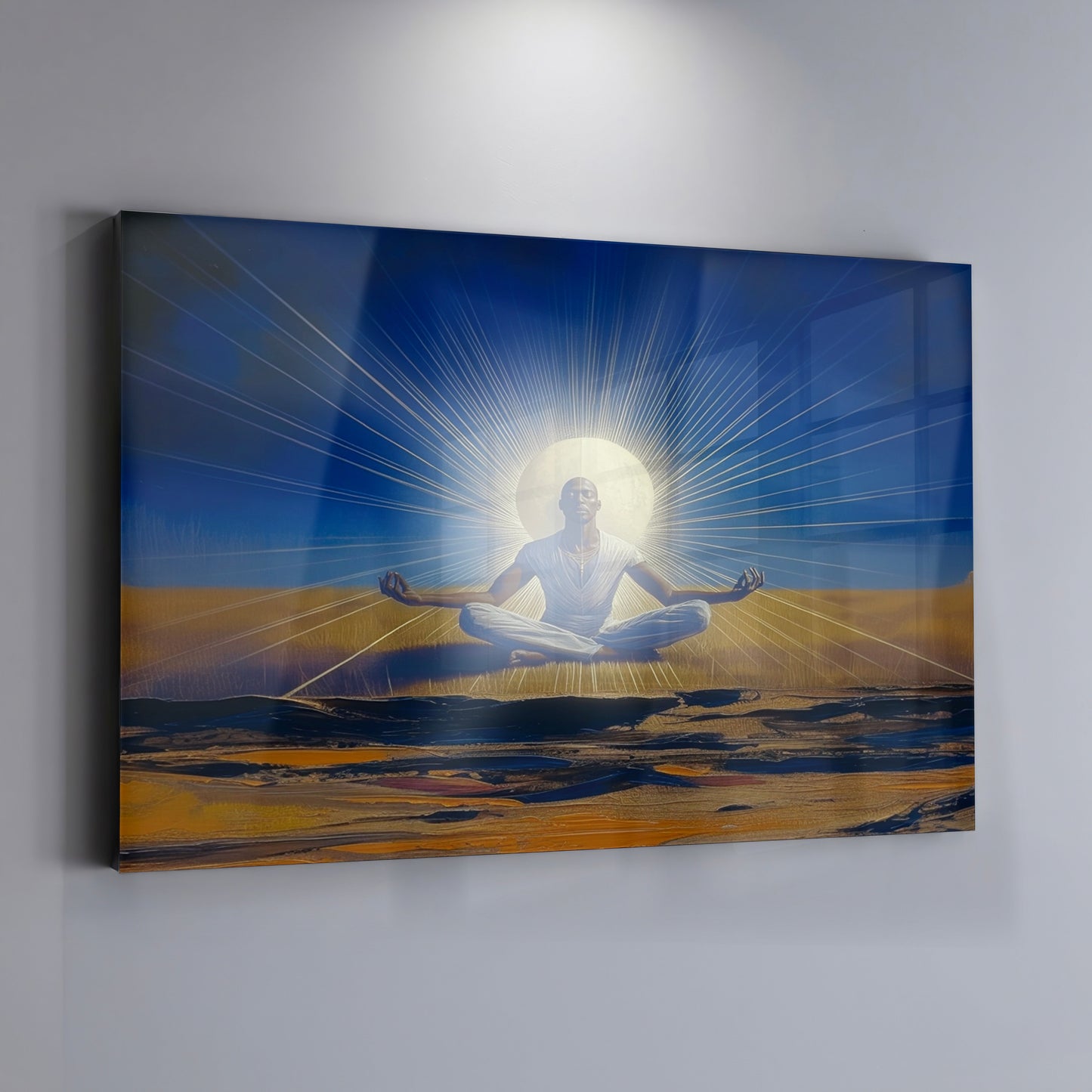 Black Woman Desert Meditation African American wall art view 19