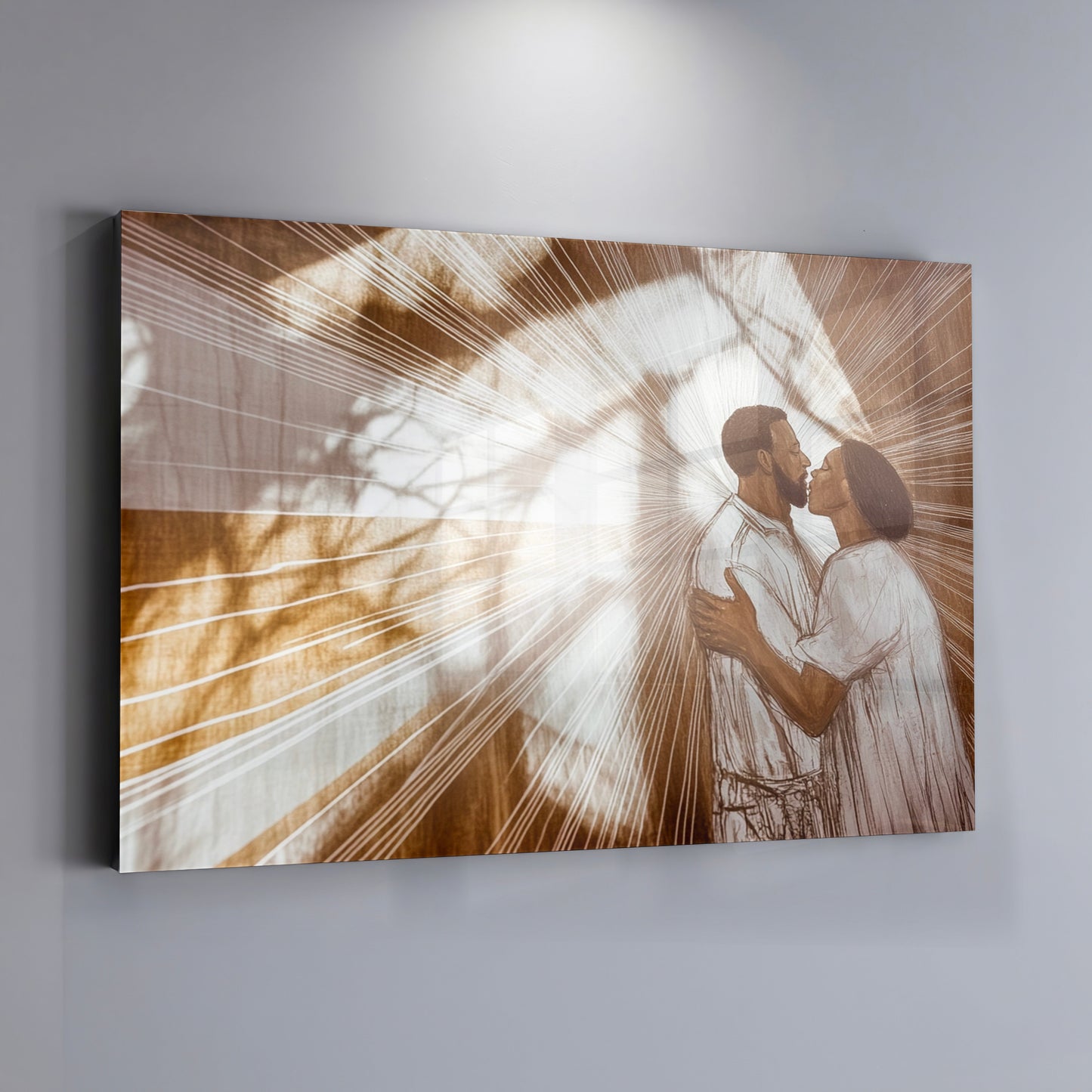 Black Couple Love and Light Black love wall art view 19