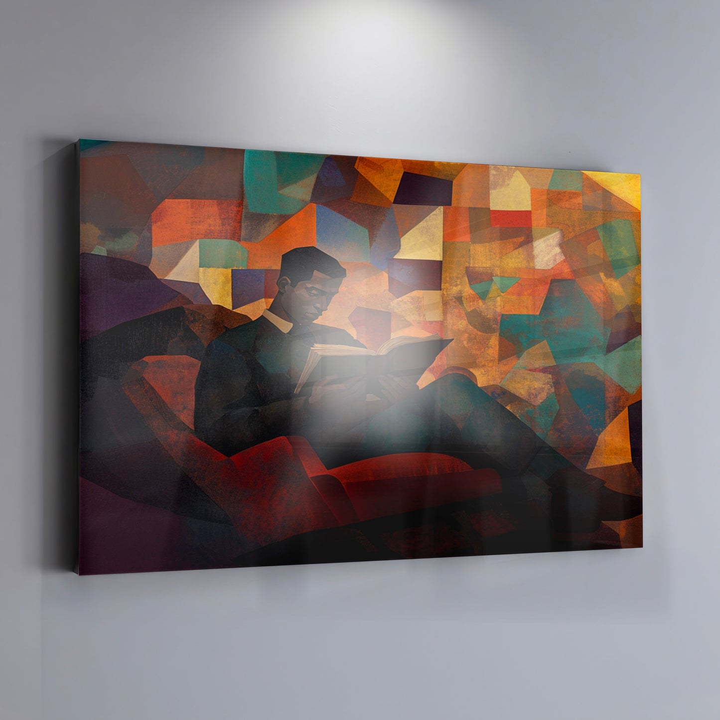 Black Man Reading Abstract African American wall art view 19