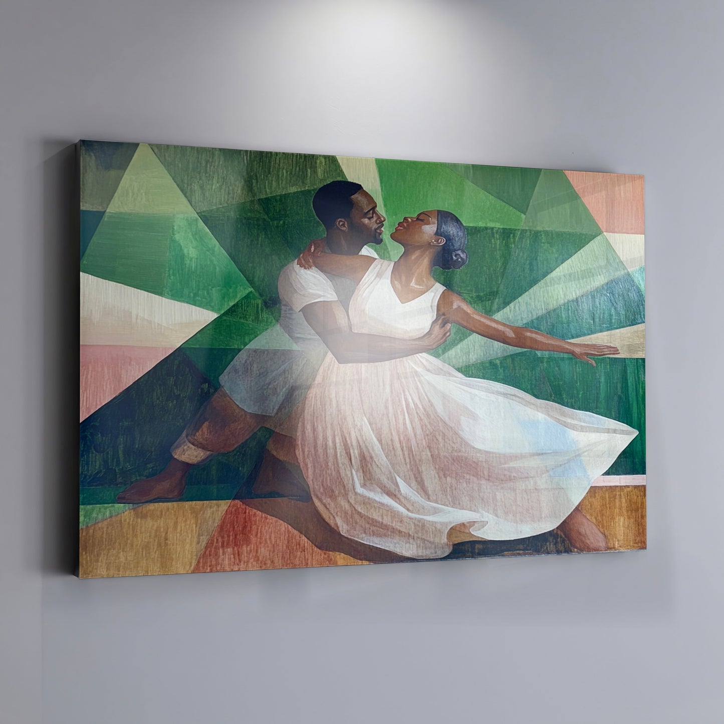 Black Couple Dancing Black love wall art view 19