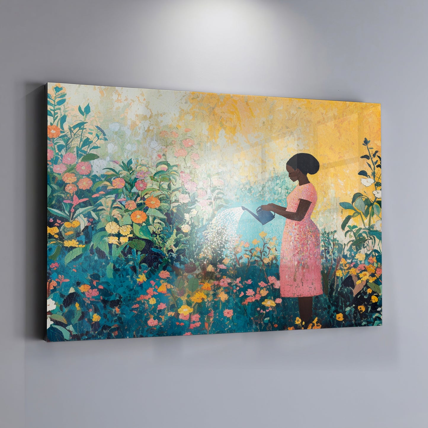 Black Girl Reading Garden Black children wall art view 19