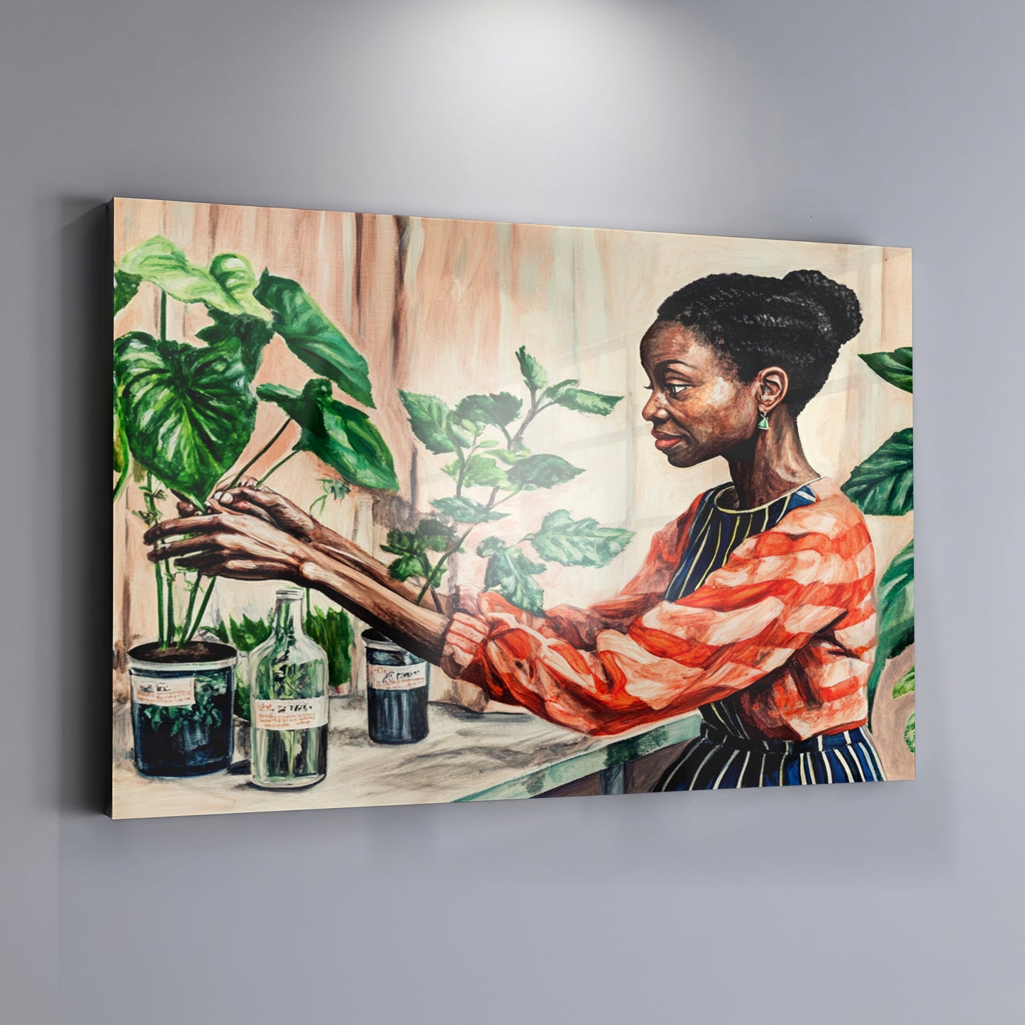 Black Woman Plant Lover African American wall art view 19