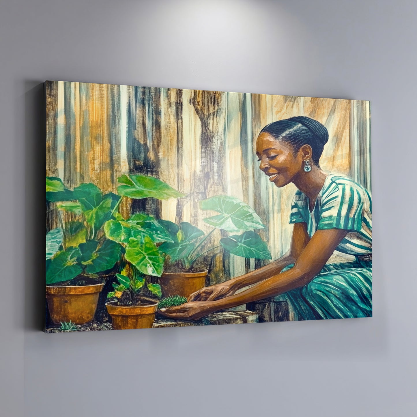 Black Woman Indoor Garden African American wall art view 19