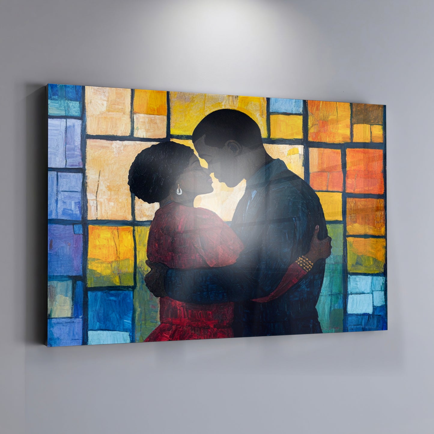 Black Family Stained Glass Black family wall art view 19