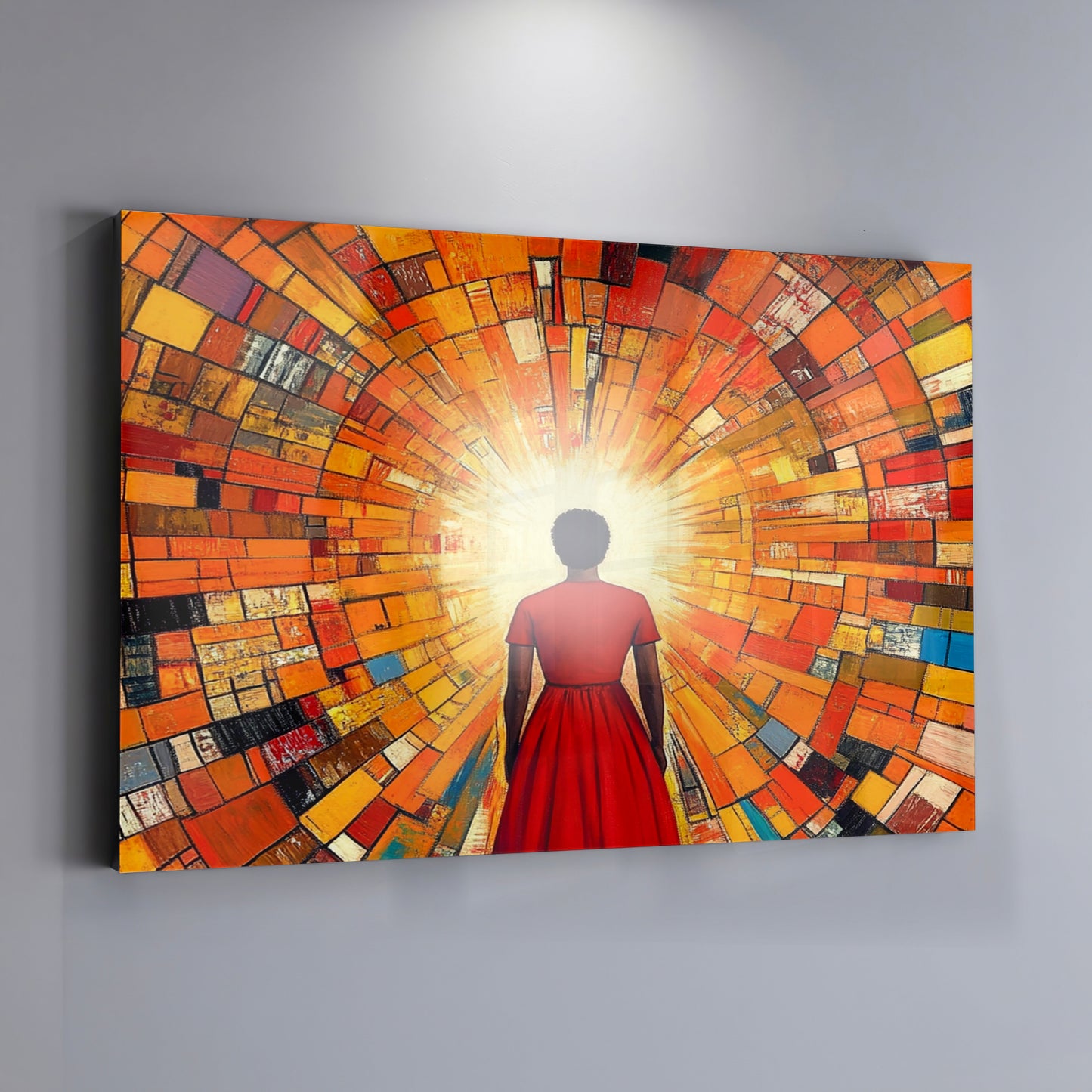 Black Girl Sunburst Black children wall art view 19