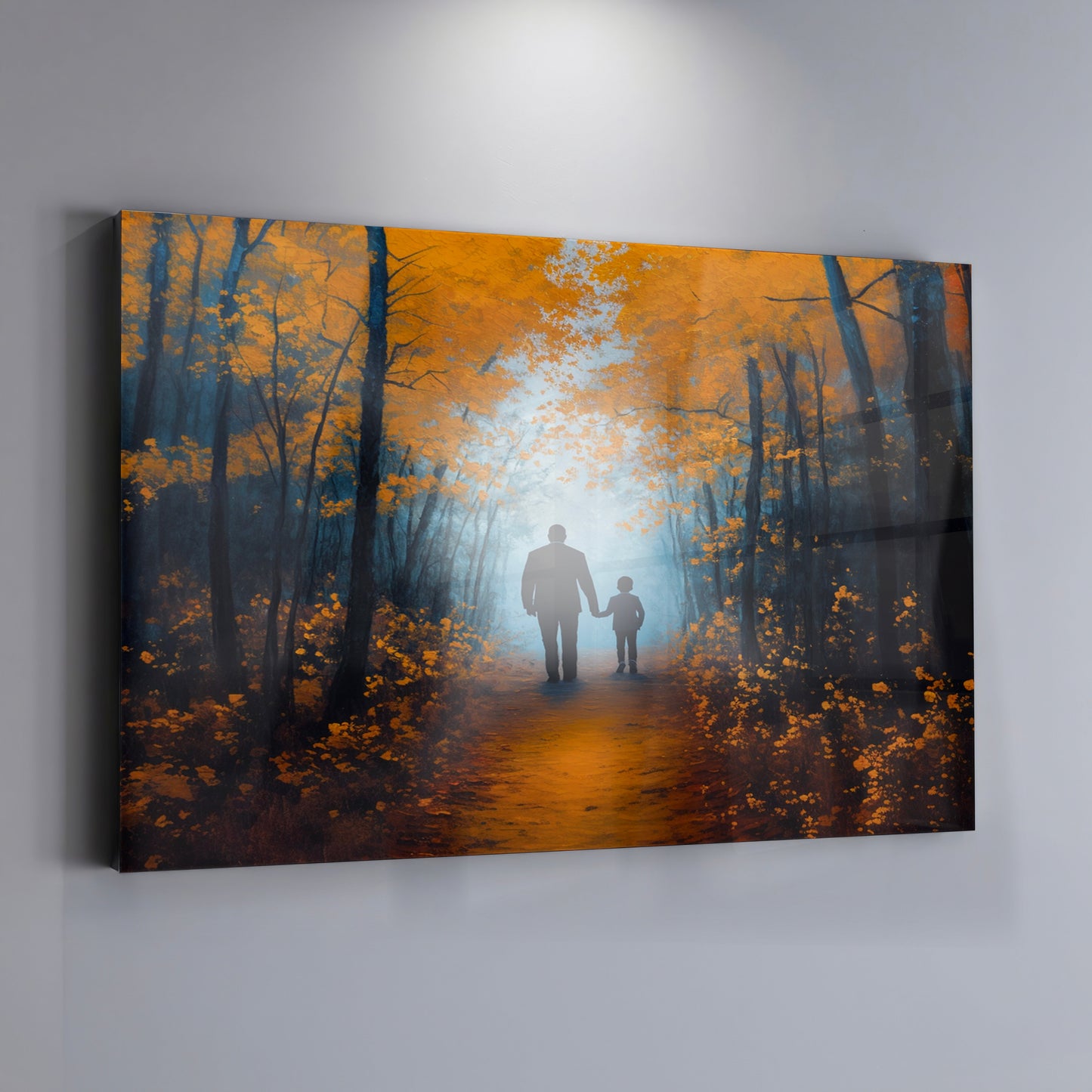 Black Father and Child Path Black family wall art view 19