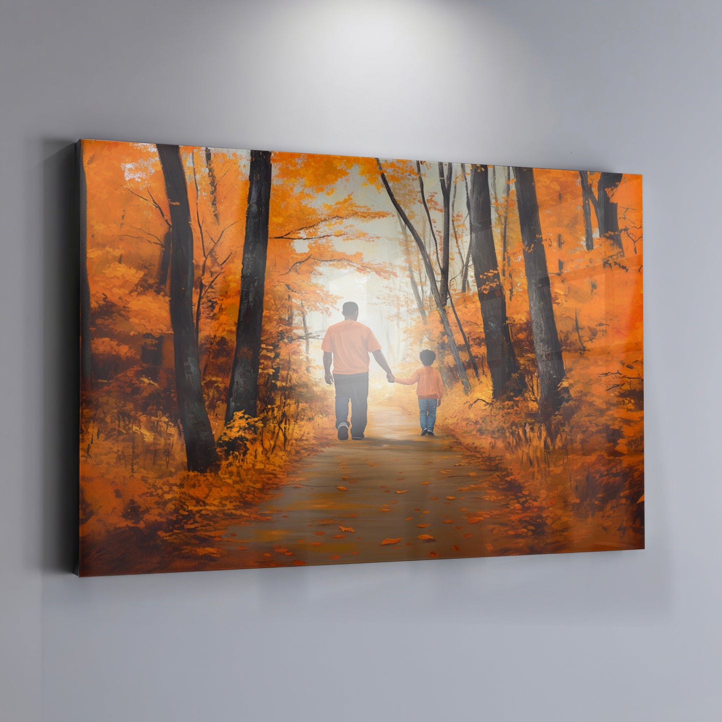 Black Father and Daughter Forest Black man wall art view 19