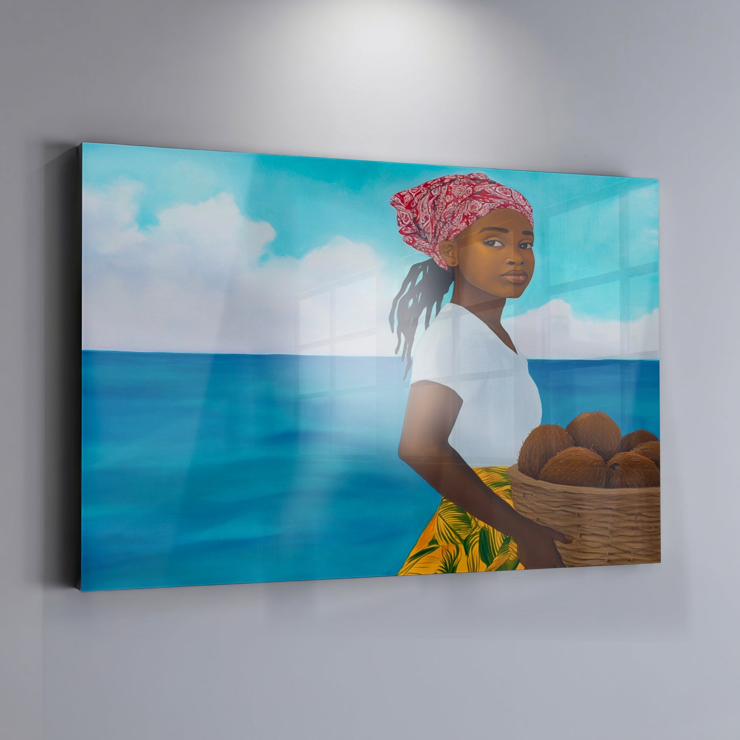 Black Girl Beach Portrait Black children wall art view 19