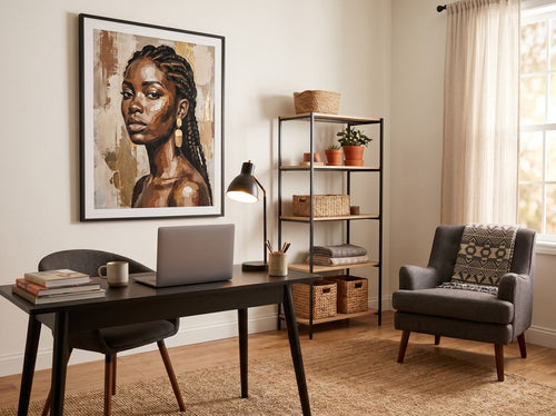 Modern Afrocentric Decor Ideas for Apartments and Homes: Home office or creative corner