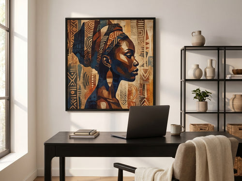Motivational African American Wall Art: Home office or creative corner