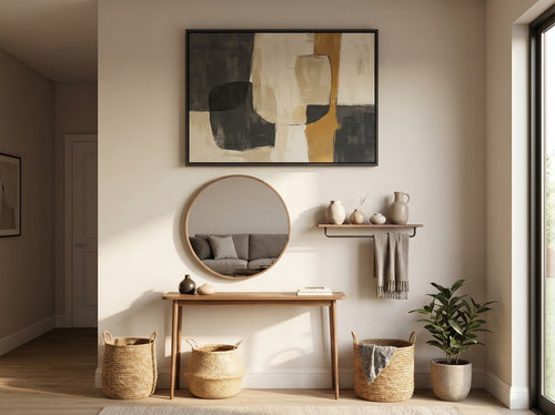 What Size Wall Art Goes Above a Couch?: Entryway