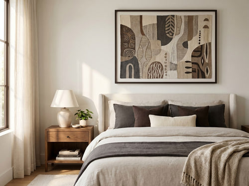What Size Wall Art Goes Above a Couch?: Bedroom