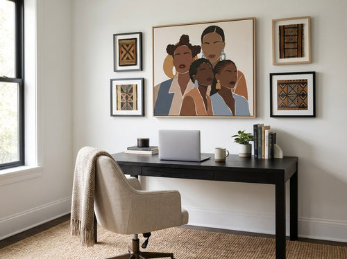 What Size Wall Art Goes Above a Couch?: Home office or creative corner