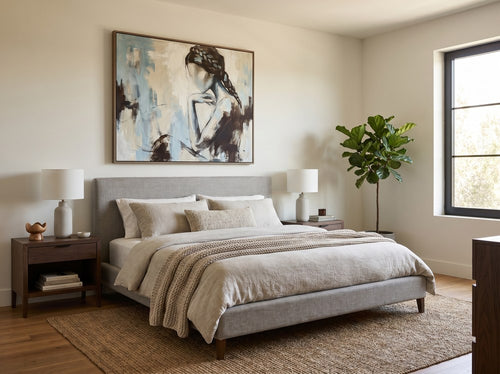 What Size Wall Art Should Go Above a Couch?: Bedroom