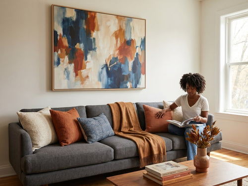 What Size Wall Art Should Go Above a Couch?: Living room