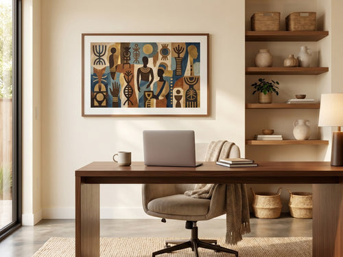 What Size Wall Art Should Go Above a Couch?: Home office or creative corner