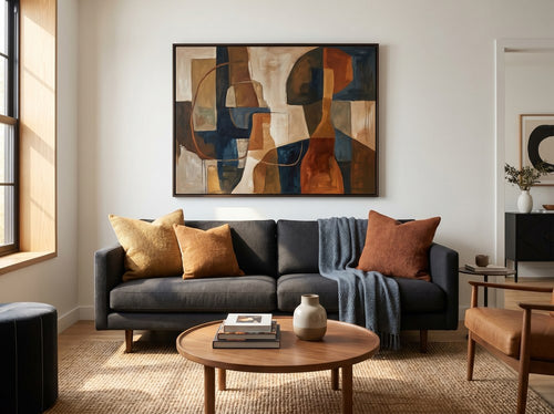 What Size Wall Art Should Go Above a King Bed?: Living room