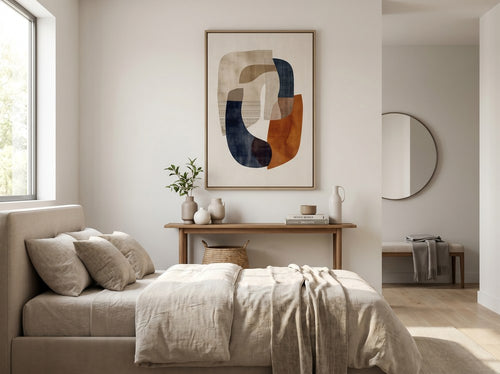 What Size Wall Art Should Go Above a Queen Bed?: Entryway