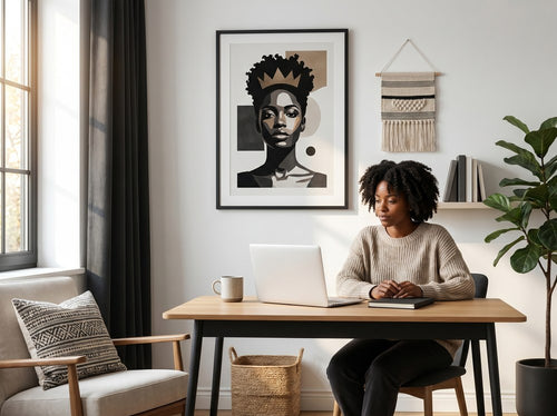 What to Hang Above a Couch: Home office or creative corner