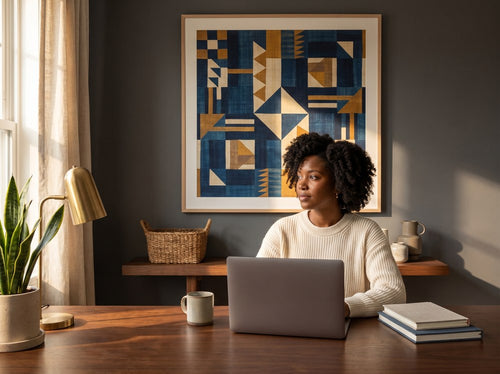 What to Put Above a Bed Instead of a Headboard: Home office or creative corner