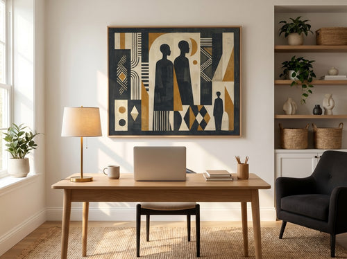 What to Put on a Blank Living Room Wall: Home office or creative corner